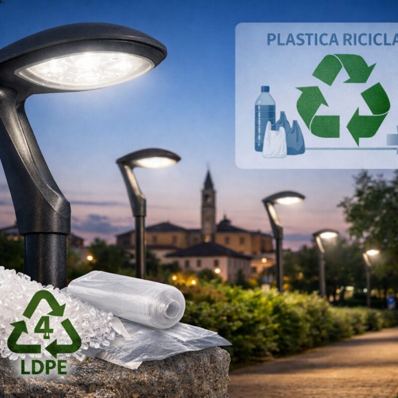 Plastica riciclata e illuminazione pubblica: nuove opportunità per il polietilene LDPE